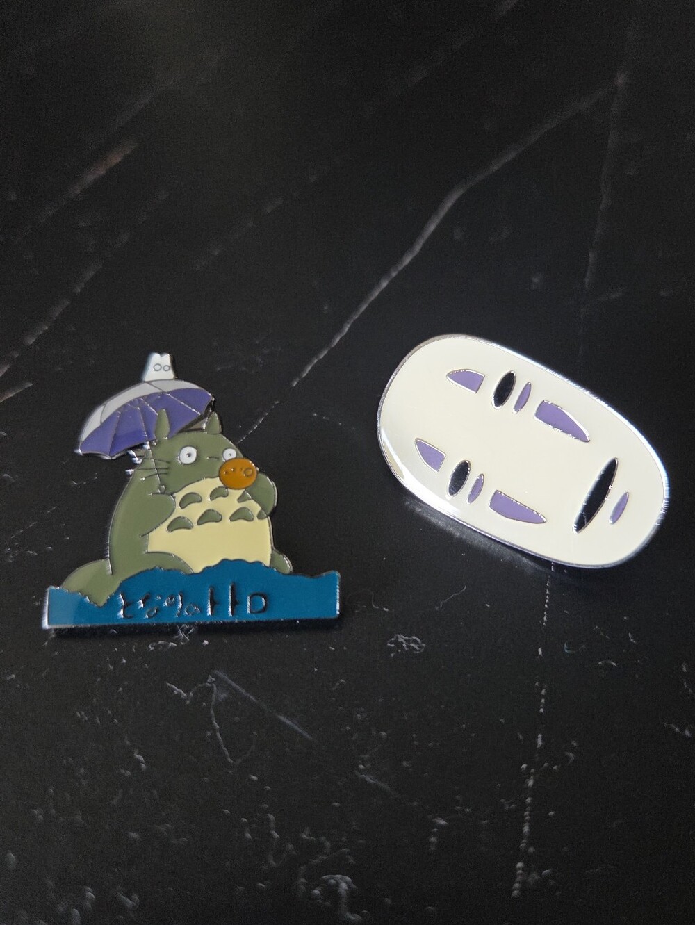 Totoro and Spirited Away No-Face Studio Ghibli-Themed Enamel Pin Set